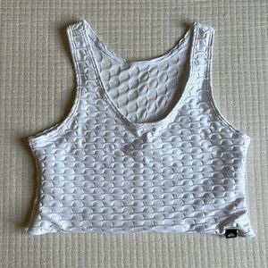 NEW Booty by Brabants Chrome Cropped Tank Top - White